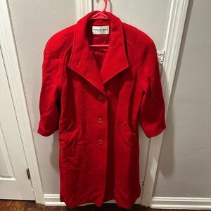 JH Collectibles Vibrant Red Trench Coat